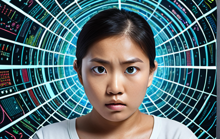 **Prompt:** A young Thai professional, eyes focused with a determined expression, surrounded by a swirling vortex of digital information – social media feeds, news headlines, emails – visually representing "info-obesity." Emerging from this chaos, a vibrant and organized Mind Map with interconnected branches glows with clarity, symbolizing strategic thinking and human creativity taking control in the AI era. The background subtly features abstract digital patterns hinting at AI processing, but the human is the active organizer.